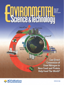 The Power to Protein concept on the cover of the Environmental Science & Technology, May 2015